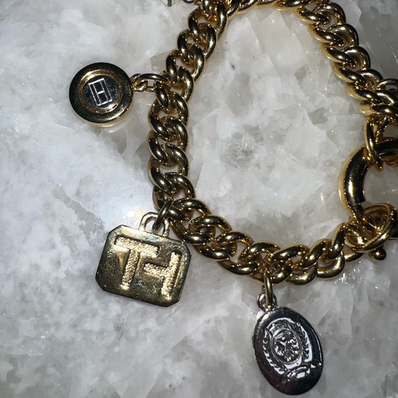 Gold Tommy Hilfiger Charm Bracelet - Picture 2 of 4